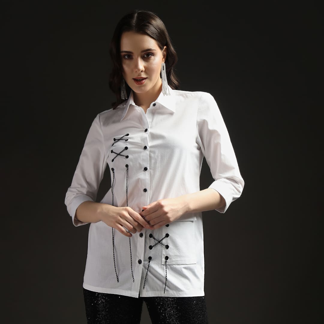 Noir Galaxy Chains Shirt